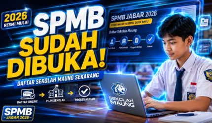 SPMB Jabar 2026 Dibuka 25 Mei, Ini Cara Daftar Sekolah Maung Online 3 ilustrasi Calon siswa mengakses pendaftaran SPMB Jabar 2026 secara online melalui aplikasi Sekolah Maung