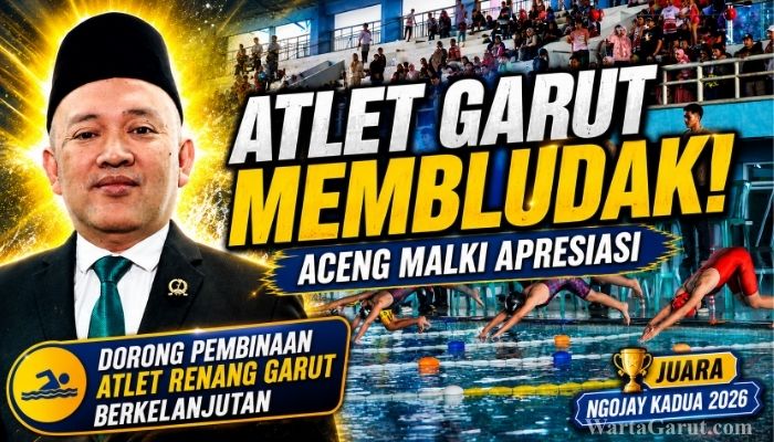 Anggota DPRD Jabar Aceng Malki Apresiasi Juara Ngojay Kadua 2026, Dorong Pembinaan Atlet Renang Garut Berkelanjutan