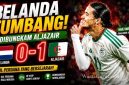 Anis Hadj Moussa merayakan gol kemenangan Aljazair atas Belanda di Stadion De Kuip, Rotterdam, dalam laga FIFA Matchday Juni 2026