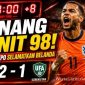 Cody Gakpo merayakan gol penalti kemenangan saat Belanda mengalahkan Uzbekistan 2-1 dalam laga uji coba internasional, Selasa (9/6/2026).