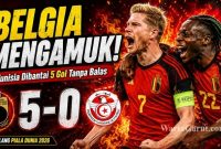 Hasil Belgia vs Tunisia 5-0: De Bruyne dan Trossard Bikin Setan Merah Menggila