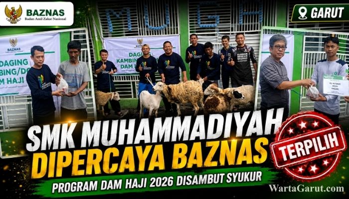 SMK Muhammadiyah Garut Salurkan Daging Dam Haji 2026 dari BAZNAS Pusat untuk Warga