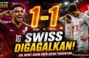 Boualem Khoukhi merayakan gol penyeimbang saat Qatar vs Swiss pada matchday pertama Grup B Piala Dunia 2026 di Levi's Stadium, Santa Clara, Minggu (14/6/2026).