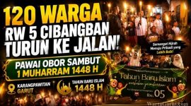 Ratusan warga RW 05 Kampung Cibangban, Kelurahan Karangmulya, Kecamatan Karangpawitan, Kabupaten Garut mengikuti Pawai Obor Tahun Baru Islam 1 Muharram 1448 Hijriah sebagai bentuk syiar Islam dan penguatan nilai hijrah.