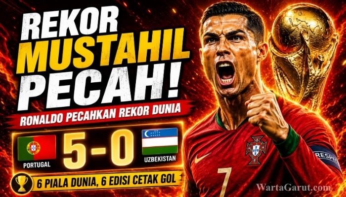 Cristiano Ronaldo Ukir Rekor Dunia, Portugal Libas Uzbekistan di Piala Dunia 2026