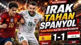 Frans Putros saat membela Timnas Irak dalam laga FIFA Matchday melawan Spanyol yang berakhir imbang 1-1 jelang Piala Dunia 2026