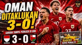 Pemain Timnas Indonesia merayakan gol saat mengalahkan Oman 3-0 dalam laga Garuda Championship Series di Stadion Utama Gelora Bung Karno, Jakarta, Jumat (5/6/2026).