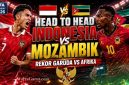 Pemain Timnas Indonesia bersiap menghadapi Mozambik dalam laga FIFA Matchday 2026 di Stadion Utama Gelora Bung Karno. Pertandingan ini menjadi pertemuan pertama kedua negara sepanjang sejarah.