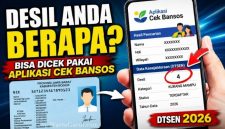 Ilustrasi pengecekan status desil DTSEN melalui layanan resmi Kemensos menggunakan NIK KTP untuk melihat data sosial ekonomi yang tercatat dalam sistem pemerintah.