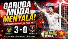Pemain Timnas Indonesia U-19 merayakan gol saat mengalahkan Timor Leste 3-0 pada laga Grup A Piala AFF U-19 2026 di Stadion Utama Sumatera Utara, Deli Serdang