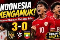 Selebrasi pemain Timnas Indonesia U-19 usai mengalahkan Myanmar 3-0 pada laga Grup A Piala AFF U-19 2026. Dimas Wicaksono mencetak dua gol, sementara Arkhan Kaka membuka keunggulan Garuda Muda