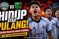 Pemain Persigar Garut berjuang dalam laga Grup N Liga 4 Piala Presiden 2026. Laskar Domba Garut kini wajib mengalahkan Pasuruan United demi mengamankan tiket ke Babak 32 Besar.