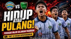 Pemain Persigar Garut berjuang dalam laga Grup N Liga 4 Piala Presiden 2026. Laskar Domba Garut kini wajib mengalahkan Pasuruan United demi mengamankan tiket ke Babak 32 Besar.