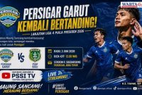 Jadwal dan live streaming Persigar Garut vs PSAP Sigli di Liga 4 Piala Presiden 2026.