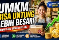Pelaku UMKM memanfaatkan marketplace untuk memasarkan produknya. Regulasi baru pemerintah diperkirakan dapat meningkatkan keuntungan dan daya saing usaha kecil di era digital.