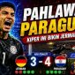 Kiper Paraguay Orlando Gill melakukan penyelamatan penting saat menghadapi Jerman pada Babak 32 Besar Piala Dunia FIFA 2026 di Boston Stadium.