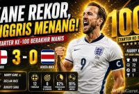 Momen Bersejarah Harry Kane! Starter ke-100 Saat Inggris Kalahkan Kosta Rika