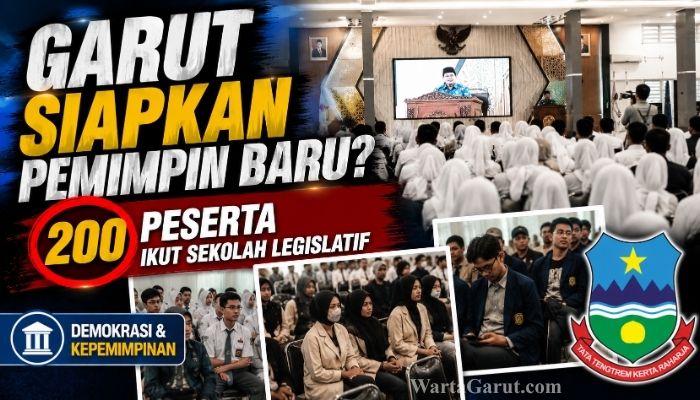 Sebanyak 200 pelajar dan mahasiswa mengikuti Sekolah Legislatif di Pendopo Garut sebagai upaya meningkatkan literasi politik, demokrasi, dan kepemimpinan generasi muda.