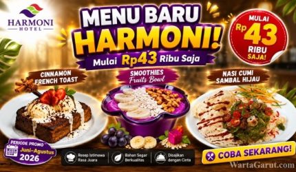 Mulai Rp43 Ribu 3 Menu Baru Hotel Harmoni Garut Siap Temani Musim Liburan