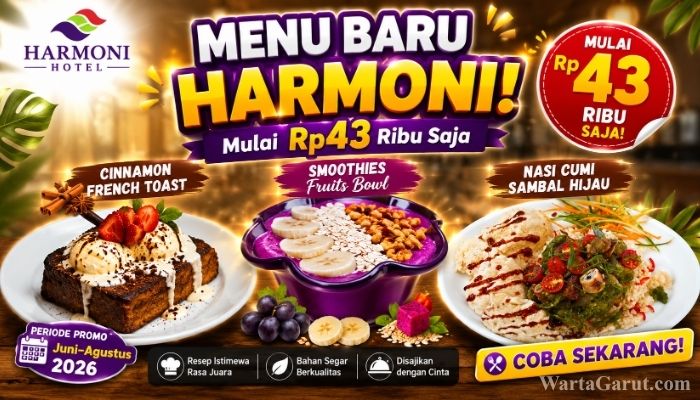 Mulai Rp43 Ribu, 3 Menu Baru Hotel Harmoni Garut Siap Temani Musim Liburan