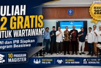 Ketua Umum PWI Pusat Akhmad Munir bersama jajaran Sekolah Pascasarjana IPB University membahas rencana program beasiswa S2 bagi wartawan di Kampus IPB Baranangsiang, Bogor, Selasa (2/6/2026)