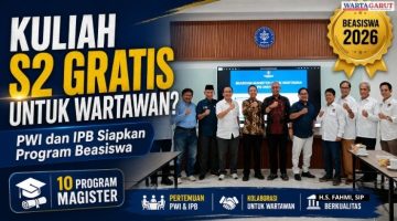 Ketua Umum PWI Pusat Akhmad Munir bersama jajaran Sekolah Pascasarjana IPB University membahas rencana program beasiswa S2 bagi wartawan di Kampus IPB Baranangsiang, Bogor, Selasa (2/6/2026)