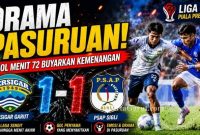 Pemain Persigar Garut berusaha menguasai bola saat menghadapi PSAP Sigli dalam laga Grup N Babak 64 Besar Liga 4 Piala Presiden 2026 di Stadion R Soedarsono, Pasuruan