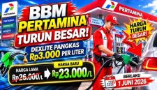 Petugas melayani pengisian BBM di SPBU Pertamina. Mulai 1 Juni 2026, harga Dexlite dan Pertamina Dex turun signifikan, sementara Pertamax Turbo mengalami penyesuaian naik