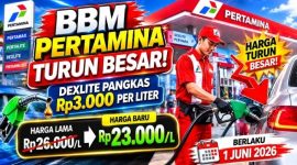 Petugas melayani pengisian BBM di SPBU Pertamina. Mulai 1 Juni 2026, harga Dexlite dan Pertamina Dex turun signifikan, sementara Pertamax Turbo mengalami penyesuaian naik