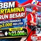 Petugas melayani pengisian BBM di SPBU Pertamina. Mulai 1 Juni 2026, harga Dexlite dan Pertamina Dex turun signifikan, sementara Pertamax Turbo mengalami penyesuaian naik
