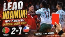 Rafael Leao mendapat kartu merah saat Portugal menghadapi Chile dalam laga persahabatan internasional jelang Piala Dunia 2026