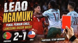 Rafael Leao mendapat kartu merah saat Portugal menghadapi Chile dalam laga persahabatan internasional jelang Piala Dunia 2026