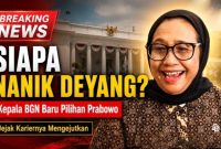 Nanik Sudaryati Deyang resmi ditunjuk Presiden Prabowo Subianto sebagai Kepala Badan Gizi Nasional menggantikan Dadan Hindayana pada Selasa, 2 Juni 2026