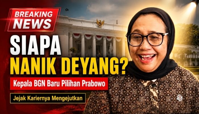 Nanik Sudaryati Deyang resmi ditunjuk Presiden Prabowo Subianto sebagai Kepala Badan Gizi Nasional menggantikan Dadan Hindayana pada Selasa, 2 Juni 2026