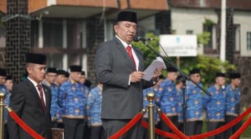 Bupati Garut, Abdusy Syakur Amin memimpin Upacara Hari Lahir Pancasila 2026 di Lapangan Setda Garut dan mengajak generasi muda menjadikan Pancasila sebagai ideologi yang hidup