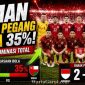 Pemain Timnas Indonesia menguasai pertandingan saat menghadapi Oman di FIFA Matchday 2026. Garuda mencatatkan 65 persen penguasaan bola dan unggul 2-0 pada babak pertama