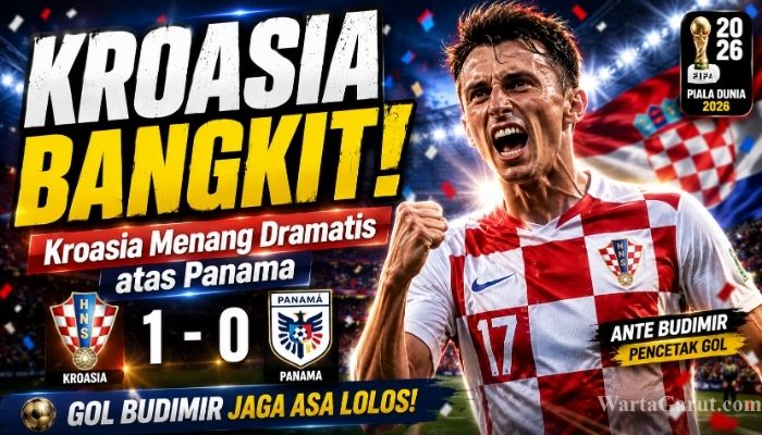 Kroasia Menang Dramatis atas Panama di Piala Dunia 2026, Gol Budimir Jaga Asa Lolos