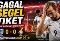 Inggris Ditahan Ghana 0-0 di Piala Dunia 2026, Three Lions Gagal Segel Tiket Lolos