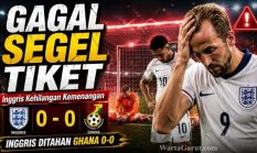 Inggris Ditahan Ghana 0-0 di Piala Dunia 2026, Three Lions Gagal Segel Tiket Lolos