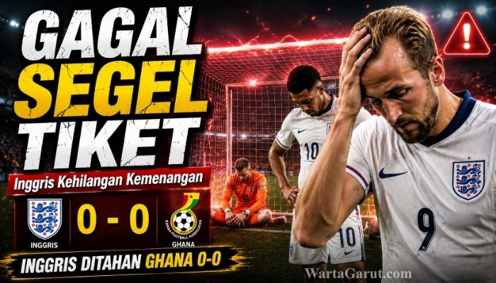 Inggris Ditahan Ghana 0-0 di Piala Dunia 2026, Three Lions Gagal Segel Tiket Lolos