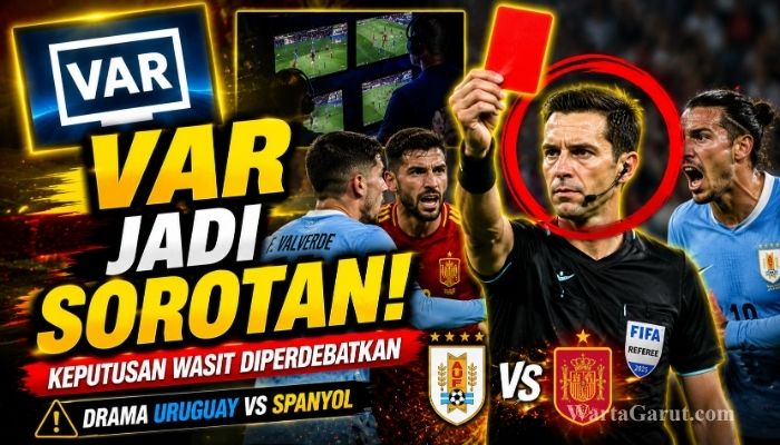 Kontroversi VAR Uruguay vs Spanyol: Keputusan Wasit Ismail Elfath Ubah Jalannya Laga Piala Dunia FIFA 2026