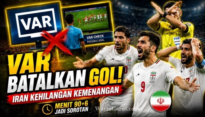 VAR Anulir Gol Iran pada Menit 90+6 saat Mesir vs Iran, Apa Alasan Wasit Membatalkannya?