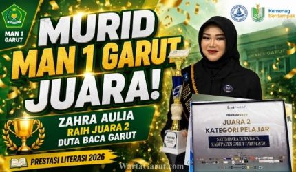 Zahra Aulia Murid MAN 1 Garut Raih Juara 2 Duta Baca Kabupaten Garut 2026