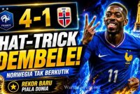 Norwegia vs Prancis: Dembele Hajar Norwegia dengan Hat-trick, Les Bleus Sapu Bersih Grup I Piala Dunia 2026