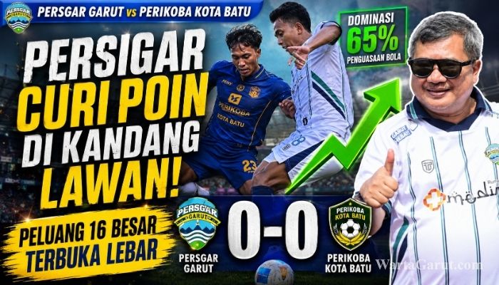 Pemain Persigar Garut berduel dengan pemain Persikoba Kota Batu pada laga perdana Grup W Liga 4 Piala Presiden 2026 di Stadion Gelora Brantas, Kota Batu, Rabu (10/6/2026). Pertandingan berakhir imbang 0-0, Rudy Gunawan Bidik 16 Besar