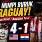 Damian Bobadilla bereaksi setelah gol bunuh dirinya membuka jalan bagi kemenangan Amerika Serikat atas Paraguay pada laga Grup D Piala Dunia FIFA 2026 di Inglewood, California.