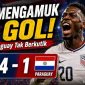 Folarin Balogun merayakan gol saat membawa Amerika Serikat mengalahkan Paraguay 4-1 pada laga Grup D Piala Dunia FIFA 2026 di Inglewood, California.