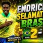 Endrick merayakan gol kemenangan Brasil saat mengalahkan Mesir 2-1 dalam laga FIFA Matchday jelang Piala Dunia 2026