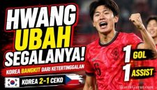 Hwang In-beom merayakan gol penyama kedudukan saat Korea Selatan bangkit mengalahkan Republik Ceko 2-1 pada laga Grup A Piala Dunia 2026.