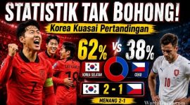 Pemain Timnas Korea Selatan merayakan kemenangan 2-1 atas Republik Ceko pada laga Grup A Piala Dunia 2026 setelah tampil dominan dalam penguasaan bola dan jumlah peluang.